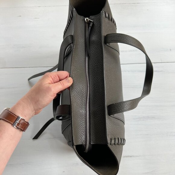 All Saints Ray East West Leather Tote WB092M in Musk Brown - Picture 11 of 16